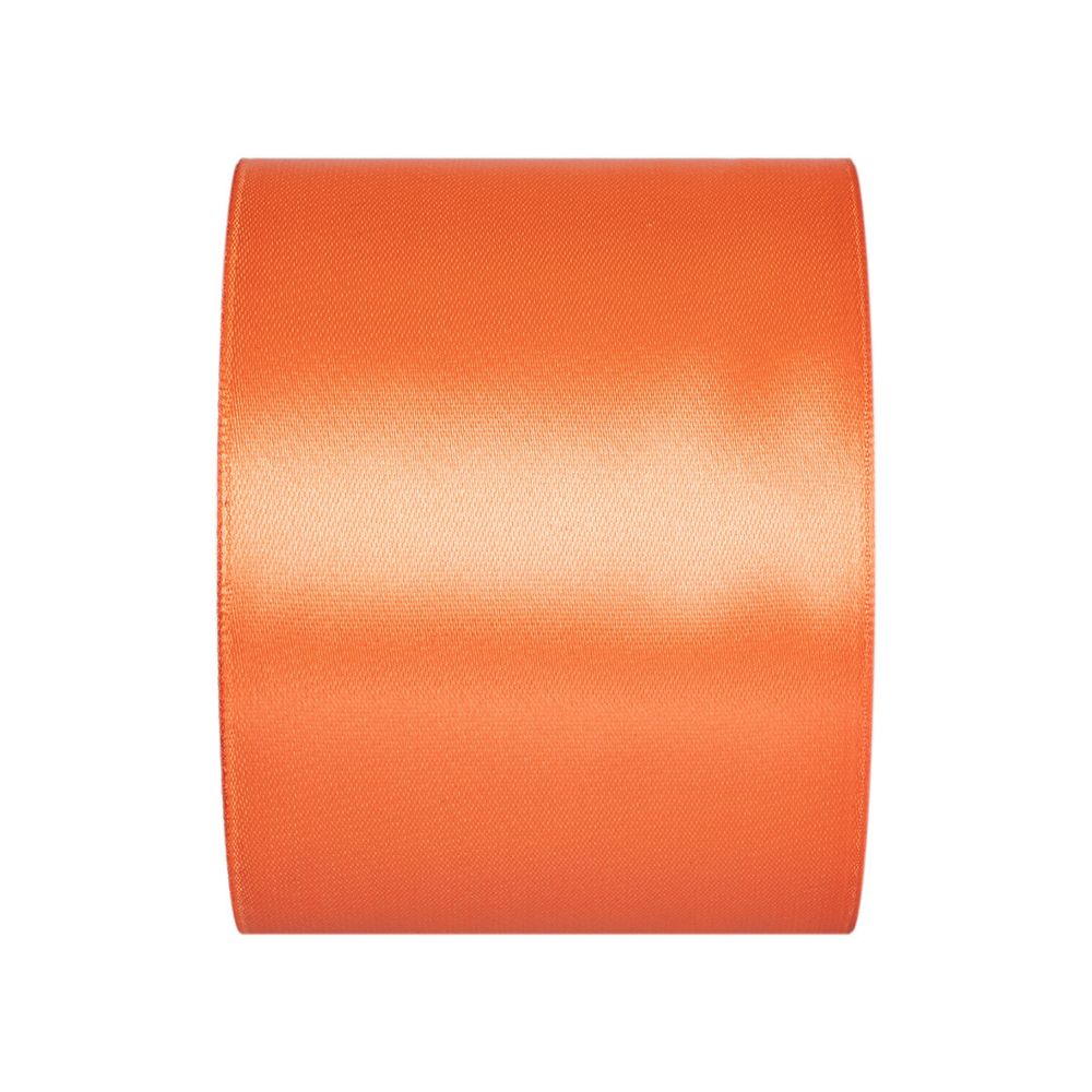 Лента атласная 1-сторонняя 75.0 мм / 33±2 метра, 155 св-оранжевый, Gamma