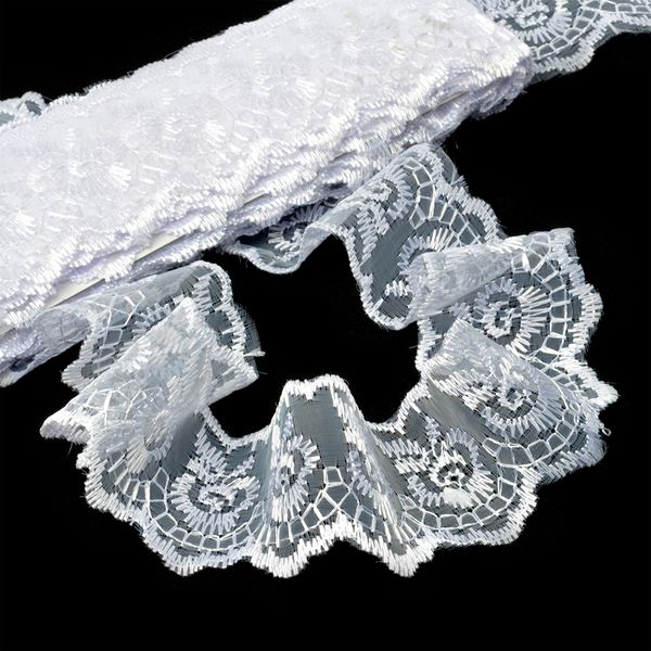 Кружево капроновое 45 мм / 9.14 м, TBS.30010 цв.001 белый, Kruzhevo