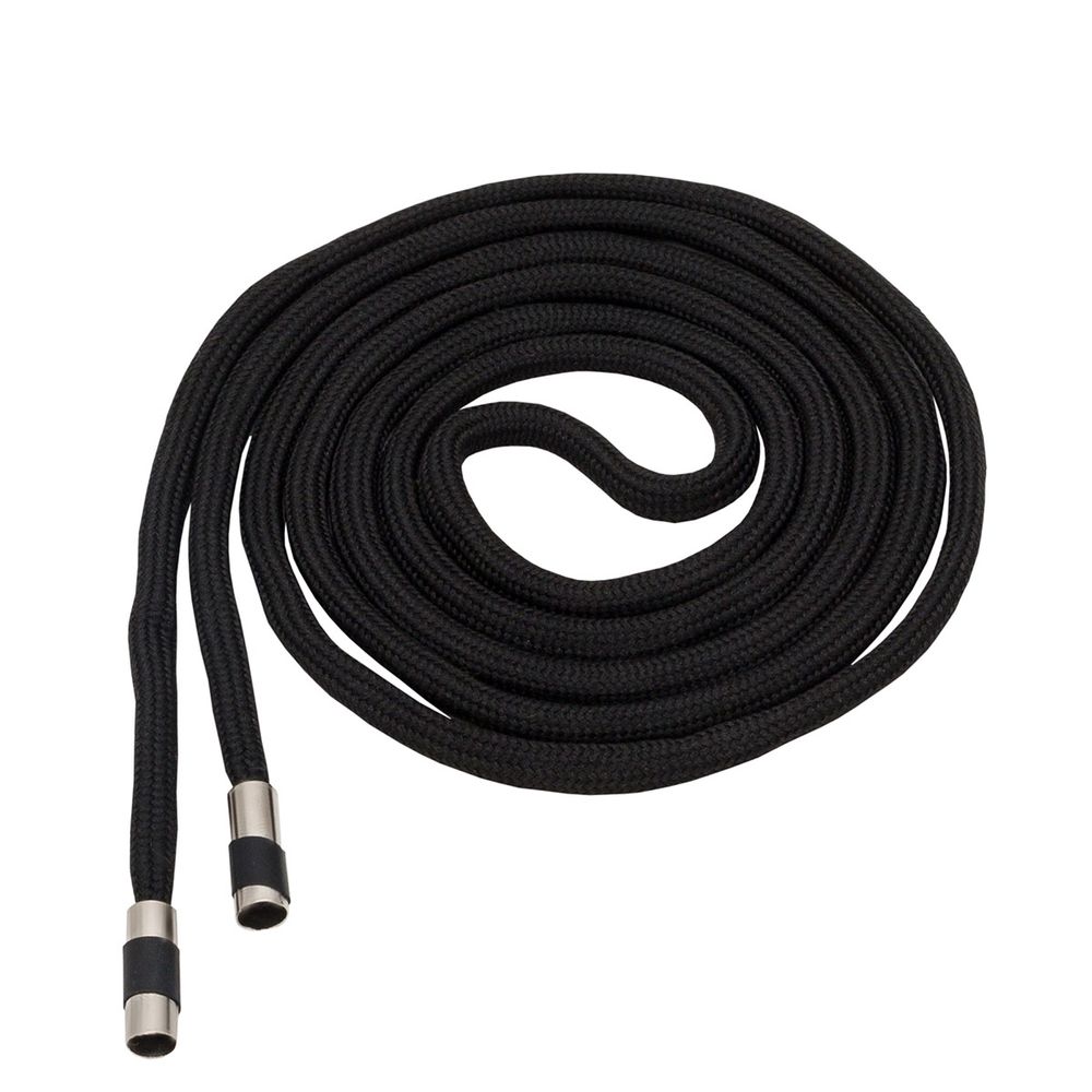 Шнурки круглые с металлическим наконечником ⌀5.0 мм / 130 см, 100 шт, черный