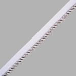 Кант витой 5 мм / 25 метров, белый/09 серый, 3AR3294