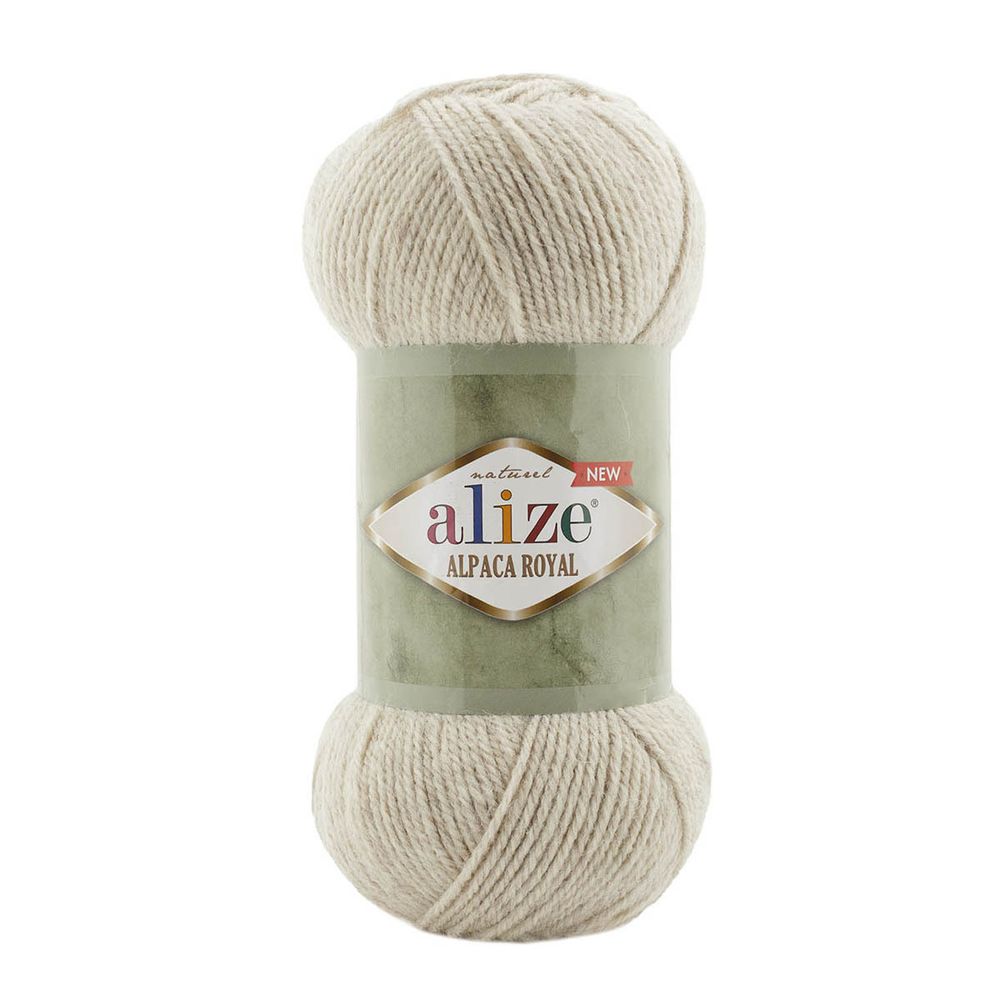 Пряжа Alize (Ализе) Alpaca Royal New / уп.5 мот. по 100 г, 250м, (152 бежевый меланж)