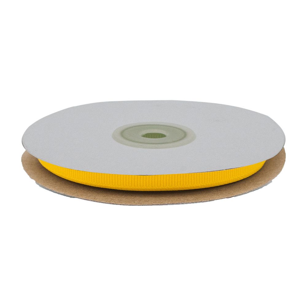 Лента репсовая (в рубчик) 6.0 мм, 25м 7702719 (645 желтый)