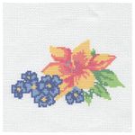 Набор для вышивания нитками Hobby&Pro Kids, Букетик 19х19см