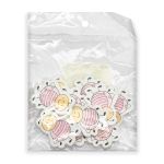 Декоративный стикер Пчелка 40 мм, розовый, 10 шт