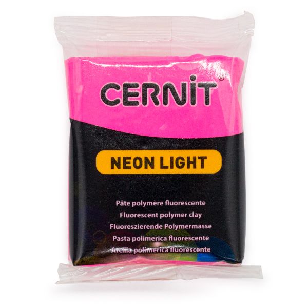 Полимерная глина запекаемая Cernit Neon неоновый, 56 г, 922 неон-розовый