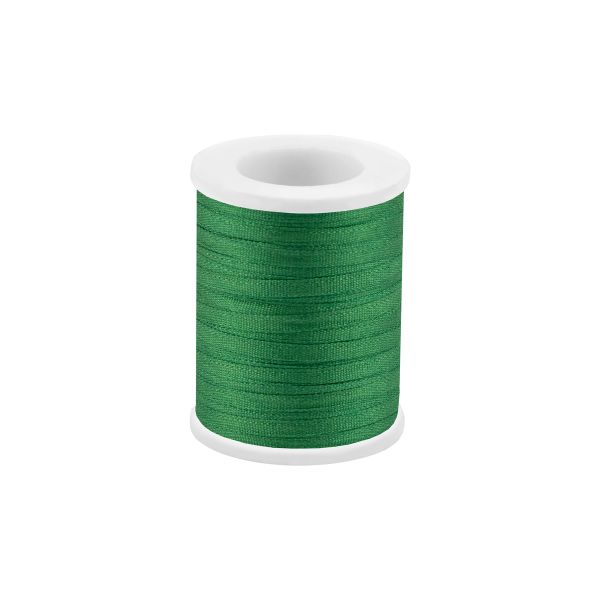 Лента (тесьма) шелковая 2.0 мм / 45.5±0.5 метров, №198 зеленый, Gamma SR-2