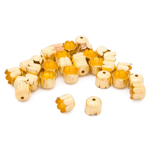 Шапочка декоративная FIN1242, 10х9мм, 30 шт/уп (золото)