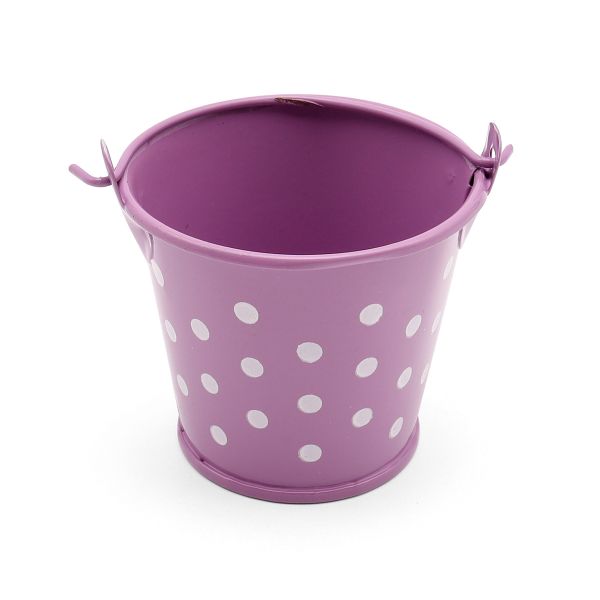 Ведро в горошек 6х5,3см (сиреневый), AR004-1