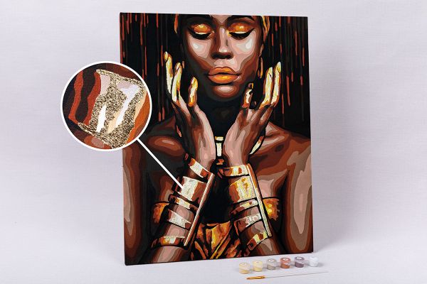 Картина по номерам Фрея, с поталью Золотая экзотика, 50х40 см