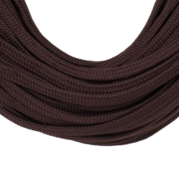 Шнур обувной плетеный ⌀6.0 мм / 100 метров, (диаметр ±1 мм), темно-коричневый, С34