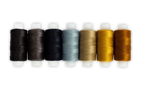 Швейные армированные нитки (набор) ПНК им.Кирова 70ЛЛ, 200 м / 7 кат., Джинс, ассорти