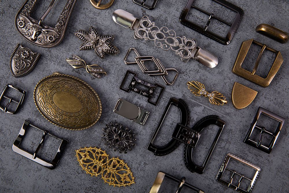 Пряжка ременная металл 60х50 мм, 1 шт, 14 шлифованный черн.никель, Micron GB 1616