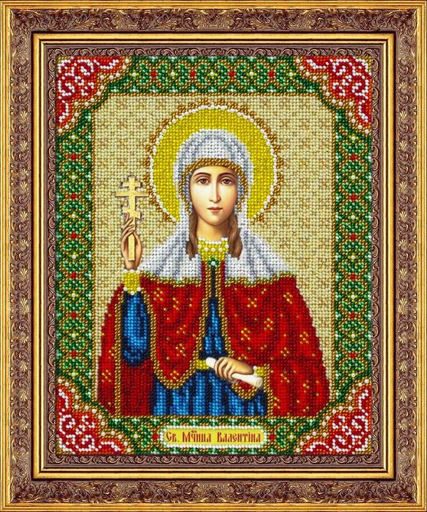 Набор для вышивания бисером Паутинка, Святая Валентина 20х25 см