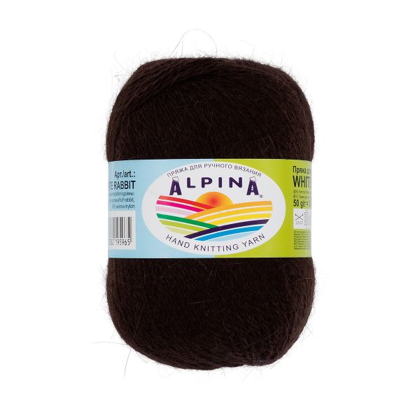 Пряжа Alpina White Rabbit / уп.10 мот. по 50г, 300м, 250 коричневый