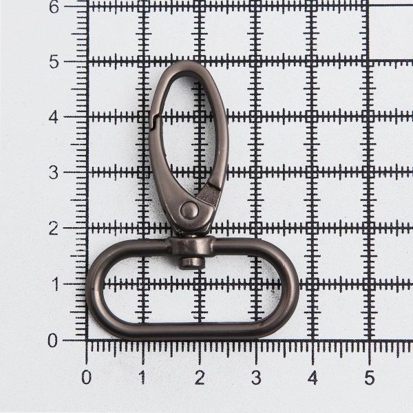 Карабин металл 30.0 мм (49х38 мм), титан цв.07-2, ГУ12849, 4 шт