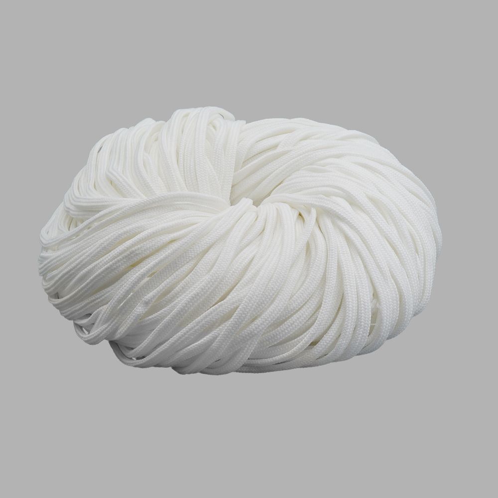 Шнур обувной плетеный ⌀6.0 мм / 100 метров, (диаметр ±1 мм), 003 белый