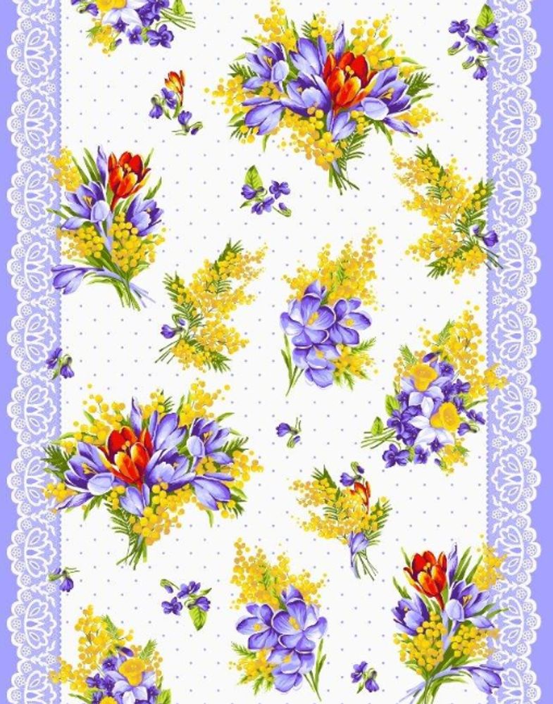Вафельное полотно 176 г/м², шир.50 см, в нарезке, Wp.366736.04 цв.желтый уп.2,2м /TOS/