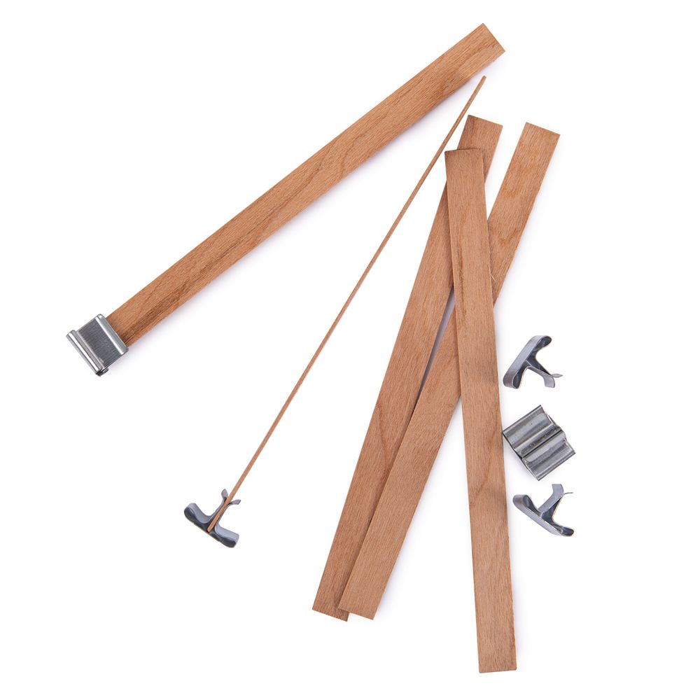 Фитили деревянные с держателями 14 см, 5 шт, Love2art WICKS-01