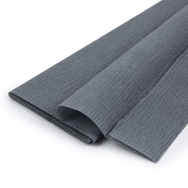 Крепированная бумага 20 г/м², 50 см / 2 метра, 5 шт, 703 т.серый, Blumentag REP-43