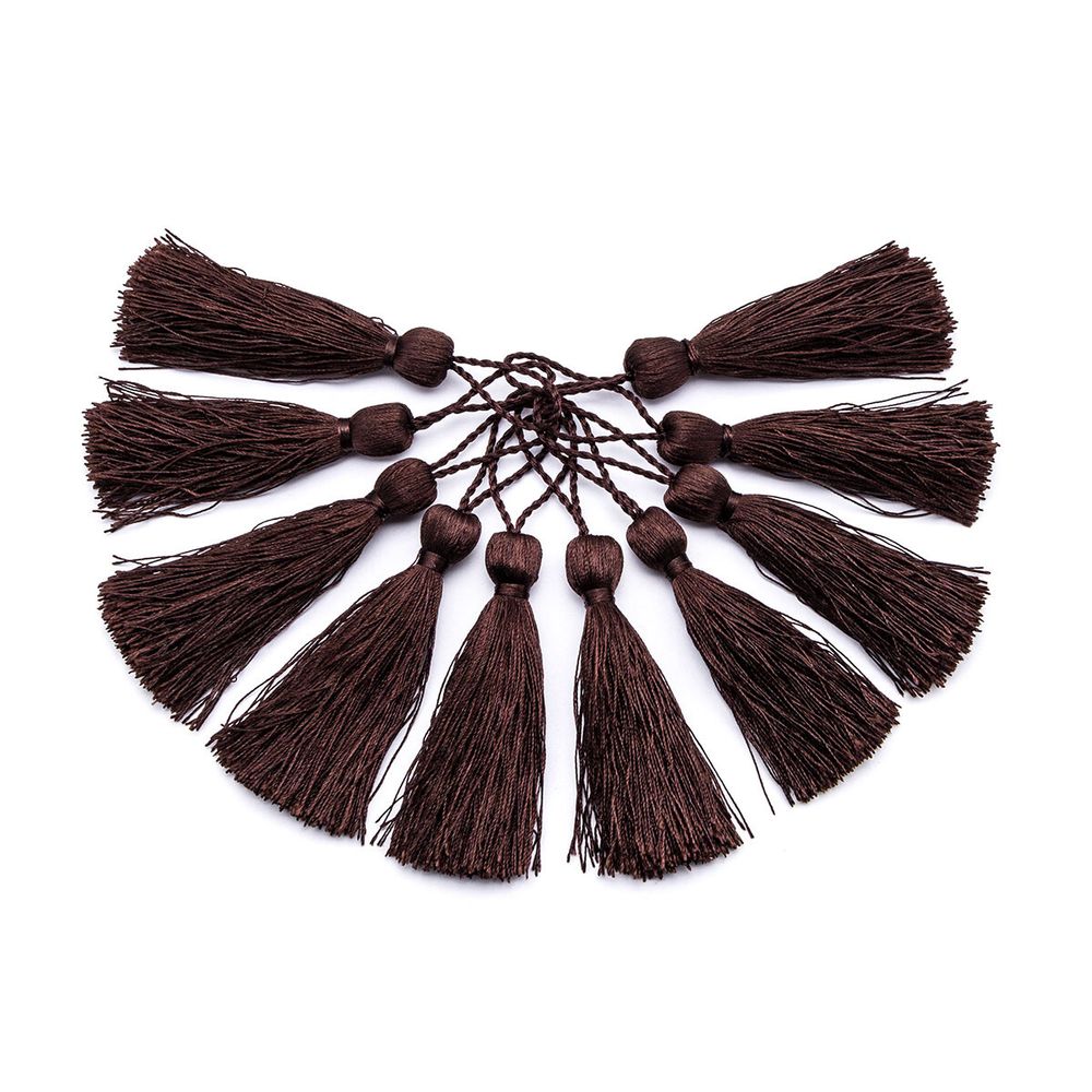 Кисти шторные 70.0 мм, вискоза, цв.200 коричневый, 5 шт