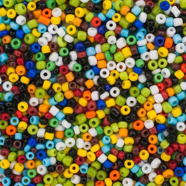 Бисер Astra&Craft 11/0 (2.1 мм), 200 г (10х20 г), цв. 51 разноцветный/непрозрачный