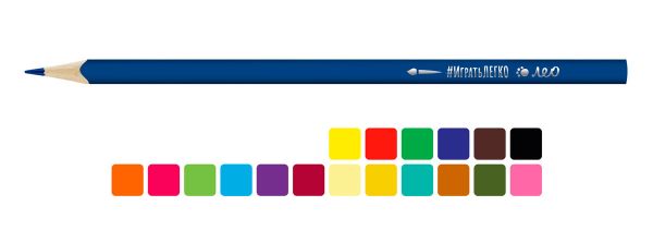 Набор трехгранных акварельных карандашей заточенный 8х18 цв, Лео LGWP-18