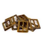 Пряжка пластиковая 40 мм, янтарь мраморный, П05(2.06-454-40), 10 шт