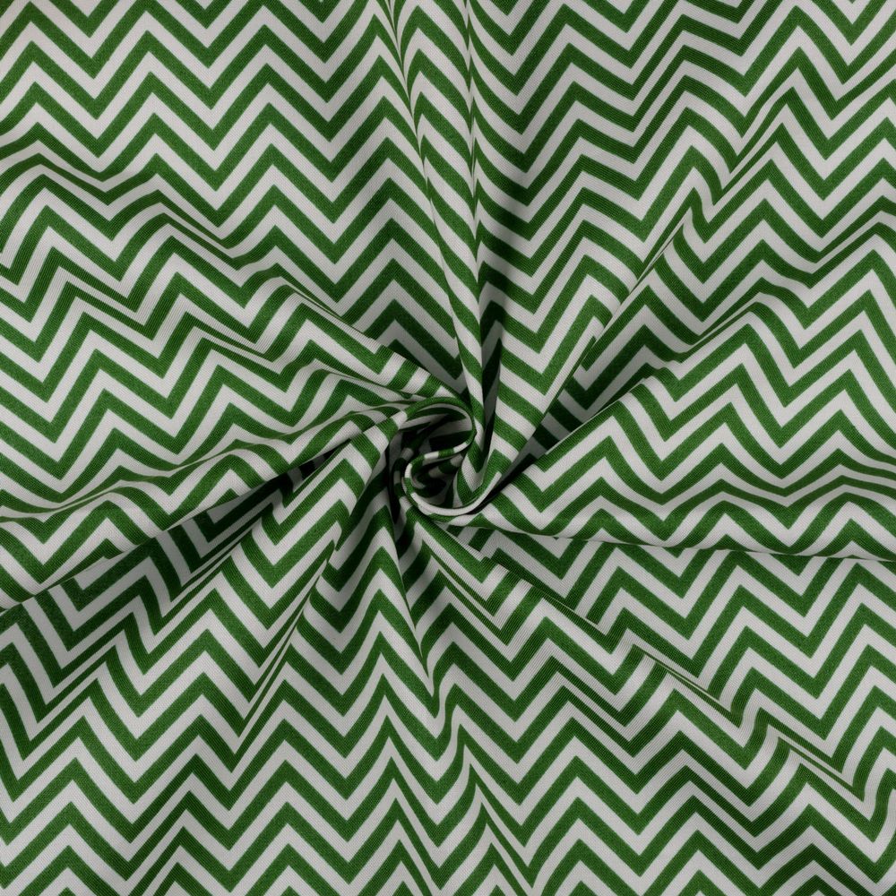 Ткань для пэчворка Peppy Бабушкин сундучок, рулон 112 см / 5 метров, БС-20 зигзаг я.зеленый, Peppy