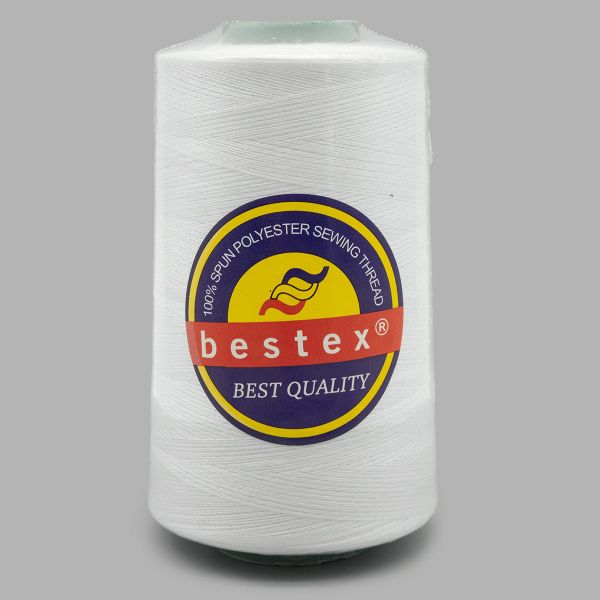 Нитки универсальные Bestex 40/2, 4570 м (5000 ярд) / 1 кат., 001 белый
