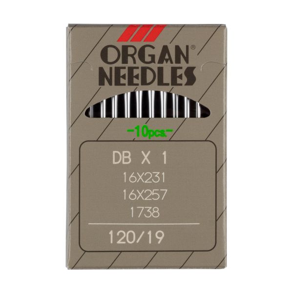 Иглы для промышленных швейных машин Organ DB*1738 / DB*1, 10 шт, 120
