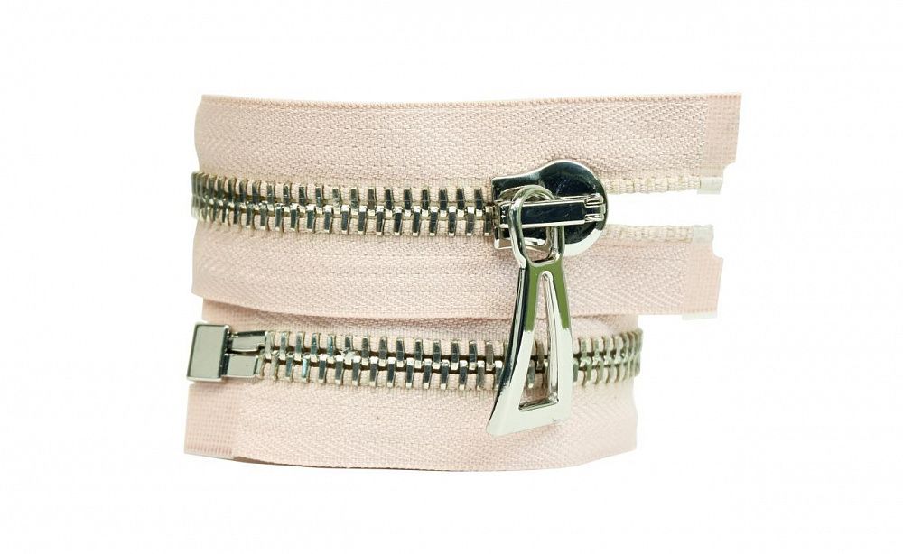 Молния металл Т12 (12 мм) 1 зам., разъем., 75 см, никель, цв.D274 нуд, MaxZipper Premium, 1 шт /TOS/