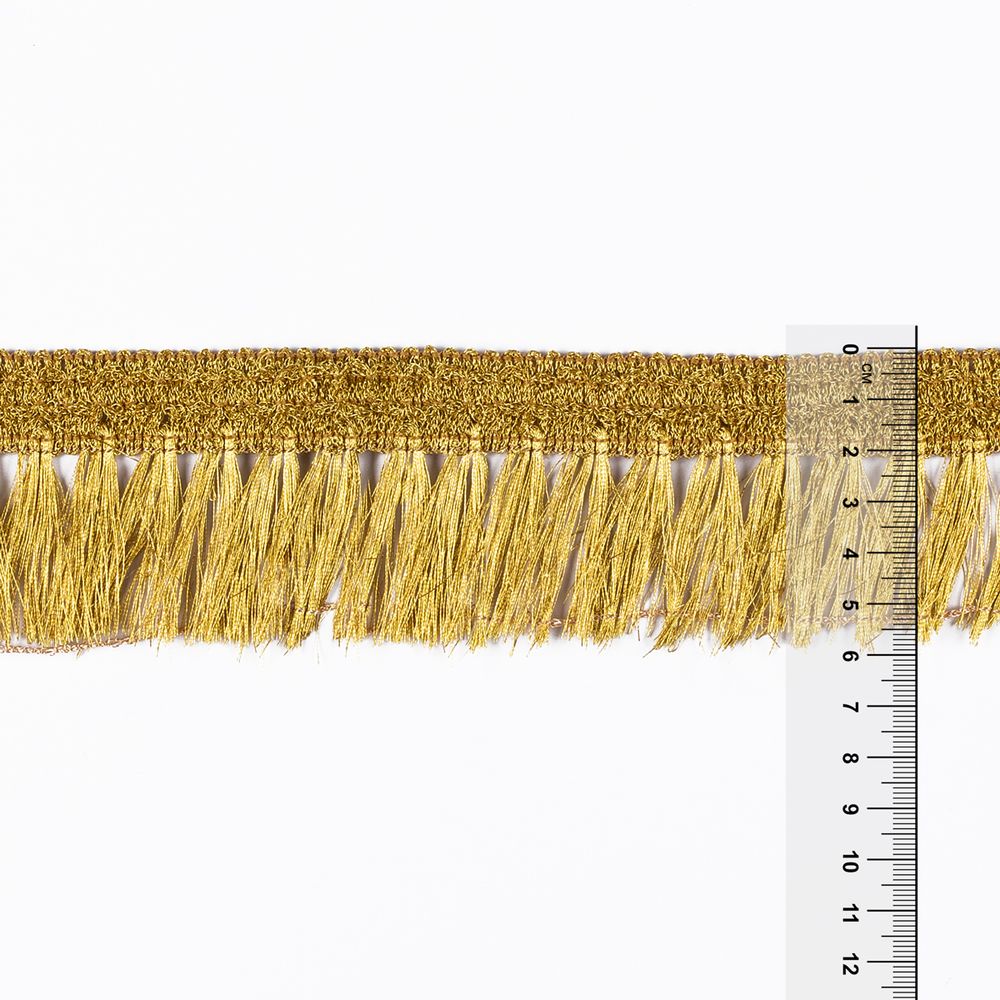 Бахрома отделочная 60.0 мм / 25 метров, золото, Gamma 1163