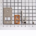 Застежка декоративная металл 24х47 мм, никель, 2 шт