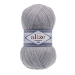 Пряжа Alize (Ализе) Lana Gold 800 / уп.5 мот. по 100 г, 800м, 684 пепельный меланж A