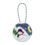 Набор для валяния Miadolla WT-0221, Елочная игрушка Зимняя сказка, 6 см