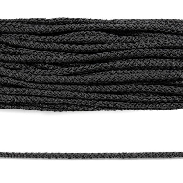 Шнур полипропилен круглый вязаный ⌀6.0 мм / 100 метров, 6-14 т.серый