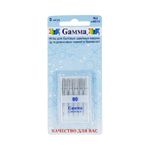 Иглы для швейных машин для джинсы 130/705 H, №80, 5 игл, М, Gamma NJ №80