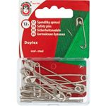 Булавки английские ассорти 12 шт, никель, KOH-I-NOOR 55 (5110 №1-2-3)