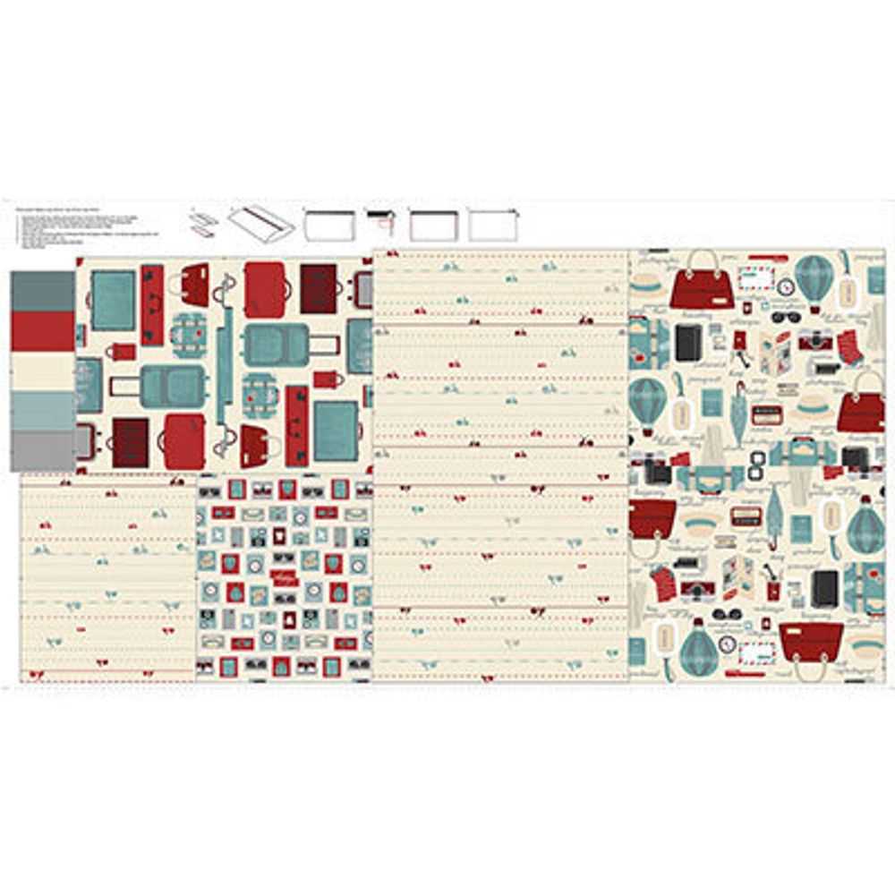 Ткань для пэчворка Peppy 4505 Panel, отрез 60х110 см, 146 г/м², 48, Stof