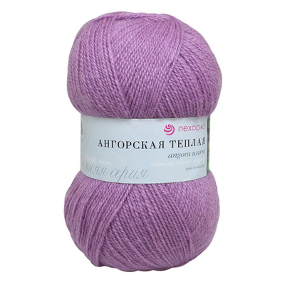 Пряжа Пехорка Ангорская теплая / уп.5 мот. по 100 г, 480 м, 29 розовая сирень