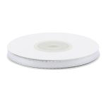 Лента атласная 1-сторонняя 6.0 мм / 22.86±1 метров, с серебряной нитью, 001 белый, Globus