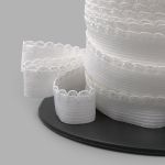 Резинка бельевая (ажурная) 15.0 мм / 50 метров, белый