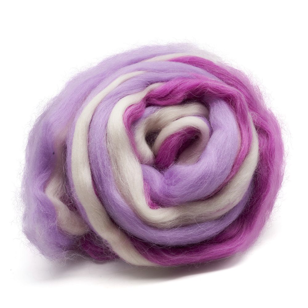 Шерсть для валяния Камтекс Лента для валяния п/тонкая 1х50 г, (25-28 мкр), 2.1 м, меланж 17 416