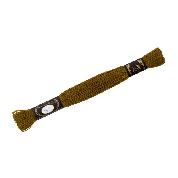 Мулине Радуга, цв.707 зел. янтарь, Россия, 8 мотков по 15 метров