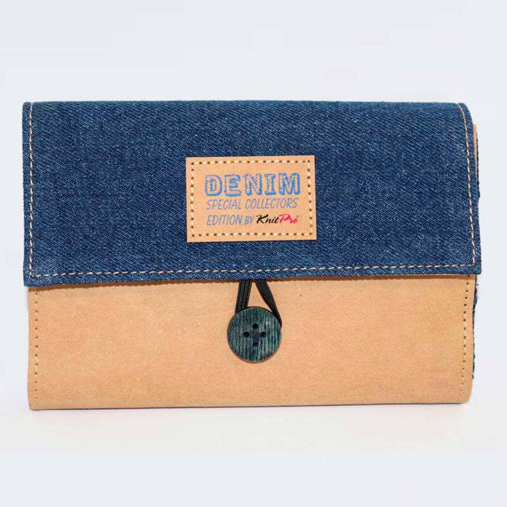 Набор съемных спиц Knit Pro Denim Indigo Wood (8 видов спиц в наборе), 20643