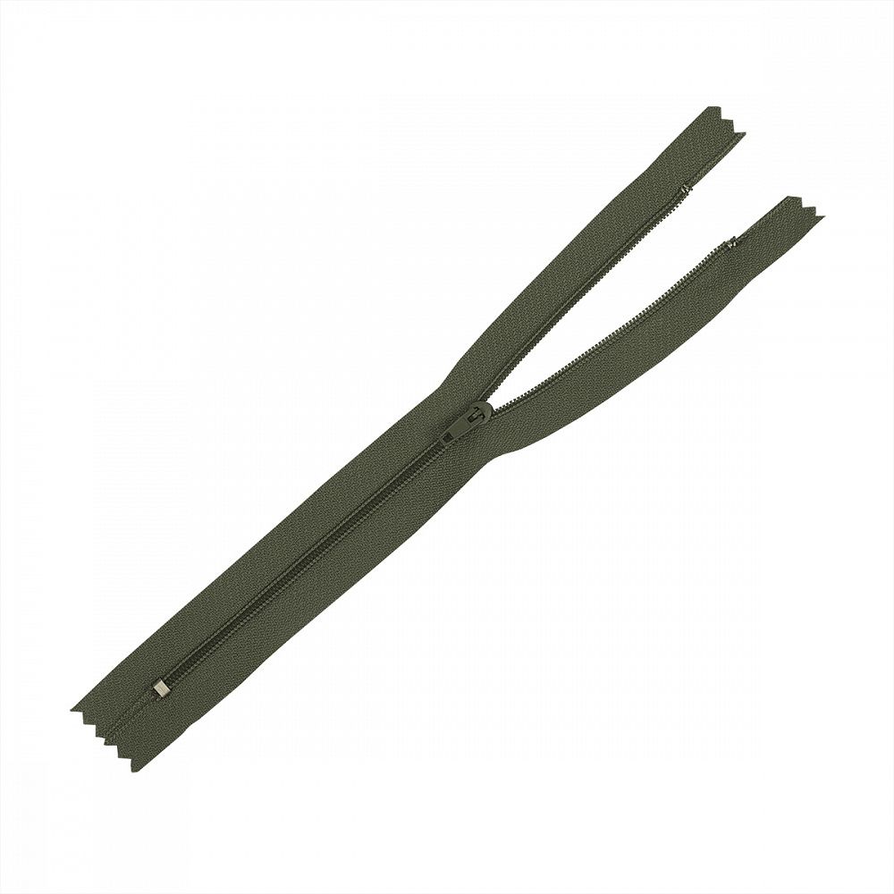 Молния спираль (витая) юбочная Т3 (3 мм) 1 зам., н/раз., 18 см, цв.F263 (255) св.коричневый уп.50 шт, Mzip