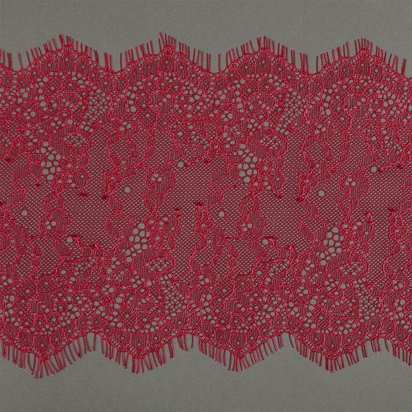 Кружево шантильи (реснички) диз. A88 шир.170мм цв.S261 ягодный, 3 метра, Kruzhevo