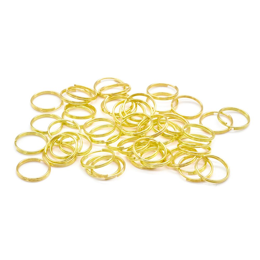 Кольцо соединительное двойное, 12 мм, 50 шт, Astra&Craft, цв.яркое золото