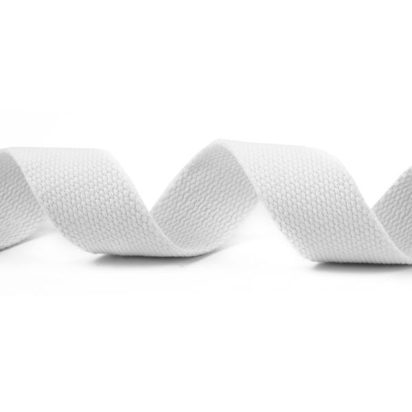 Стропа (ременная лента) 30 мм / 10 метров, толщ. 1.92 мм, [24.75 г/пог.м], 100% х/б, белый, Gamma G301C