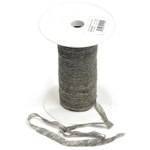 Лента клеевая нитепрошивная по косой с нитью 10 мм цв.серый, рул.100м